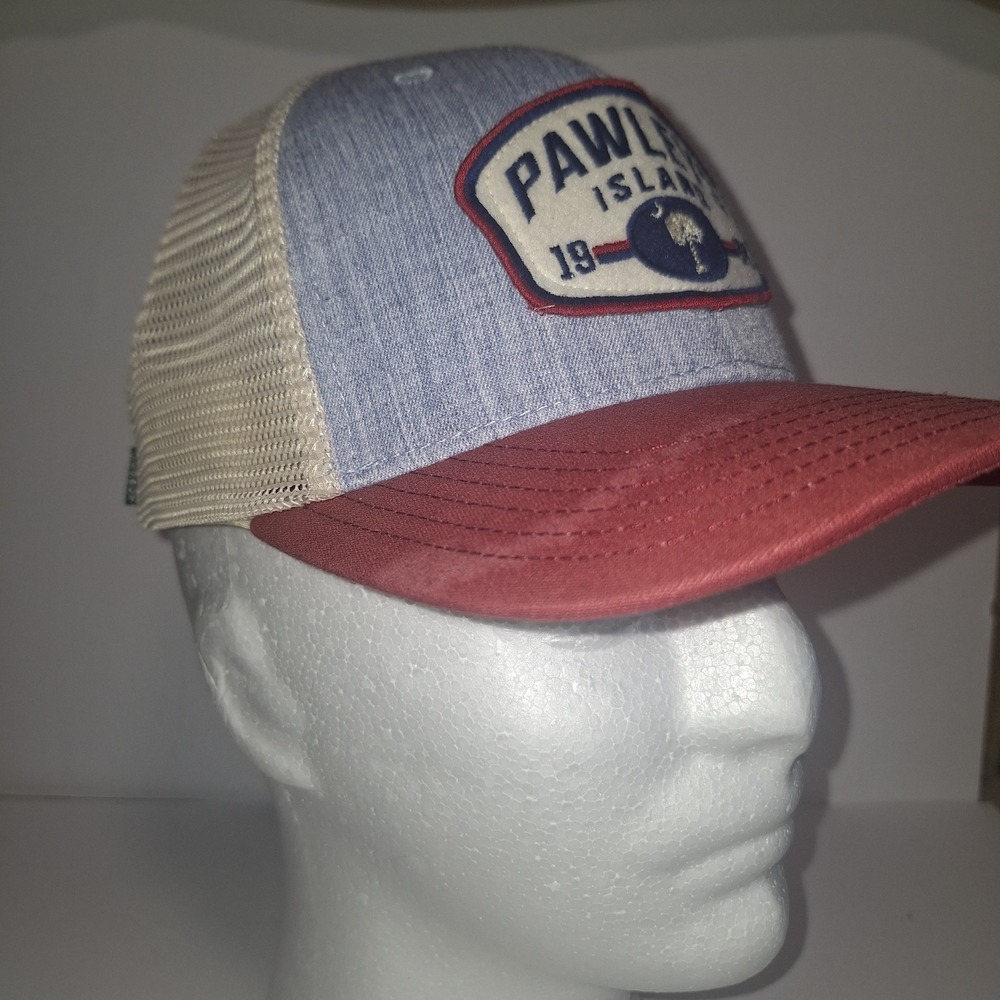 Legacy Pawleys Island South Carolina Trucker Hat Mesh Snapback Blue Maroon Tan